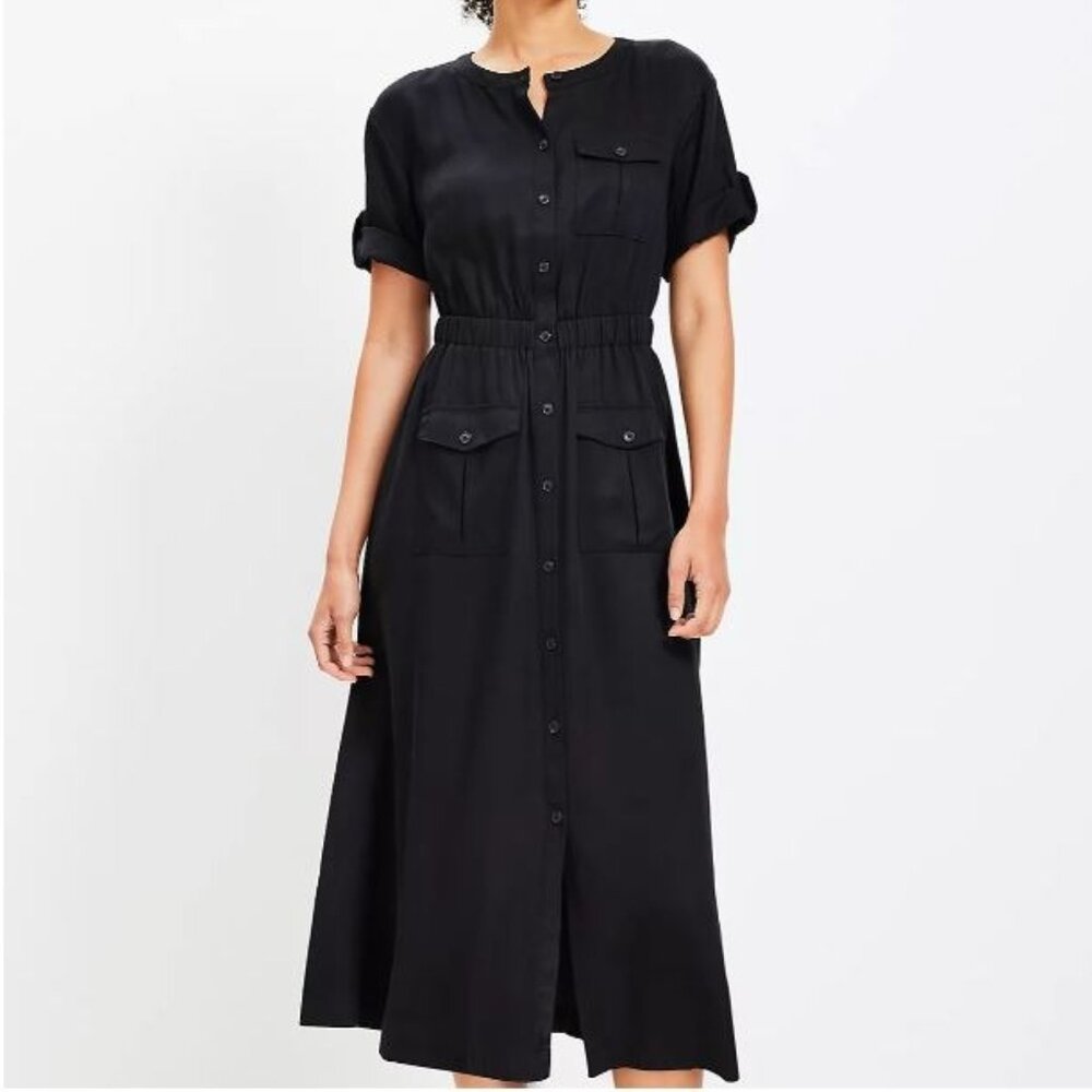 Loft Utility Midi Pocket Dress